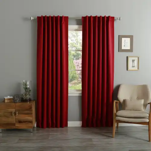Classic red curtains